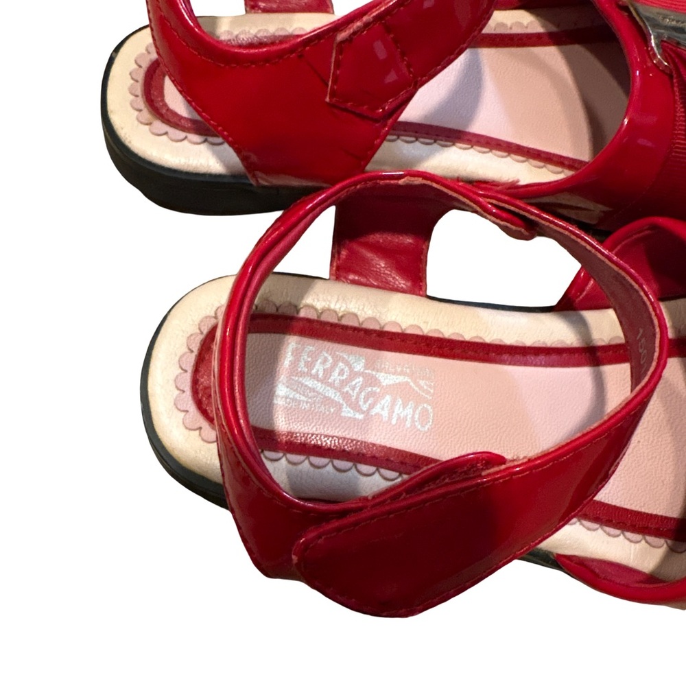 Ferragamo Red Kids Sandals - size 13 - Picture 3 of 6